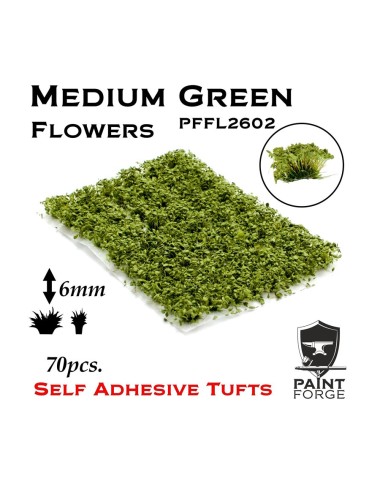 Paint Forge: Medium Green Flowers