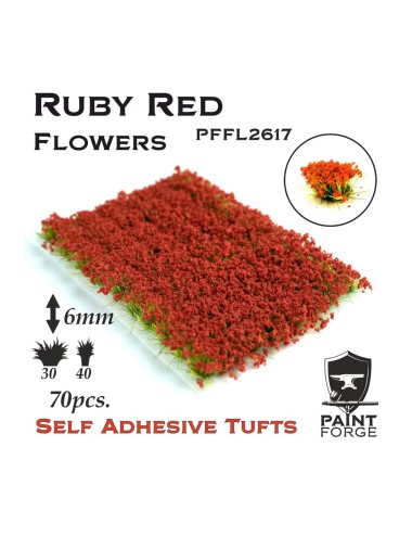 Paint Forge: Ruby Red Flowers