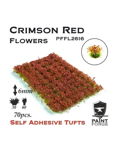 Paint Forge: Crimson Red Flowers